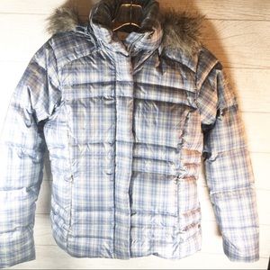 Columbia Down Coat With Faux Fur Trimmed Hood